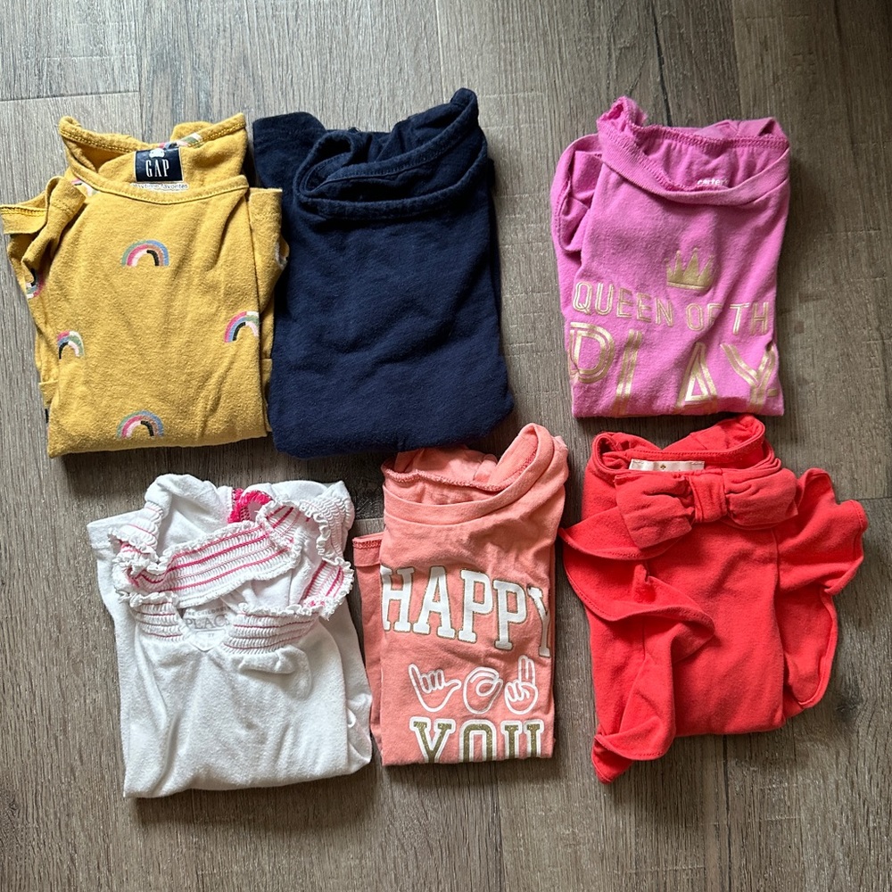 Girls' Graphic Tee Bundle: Size 3T, Fun & Colorful!